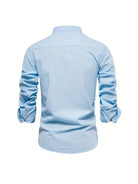 chemise homme col montant coupe slim manches longues