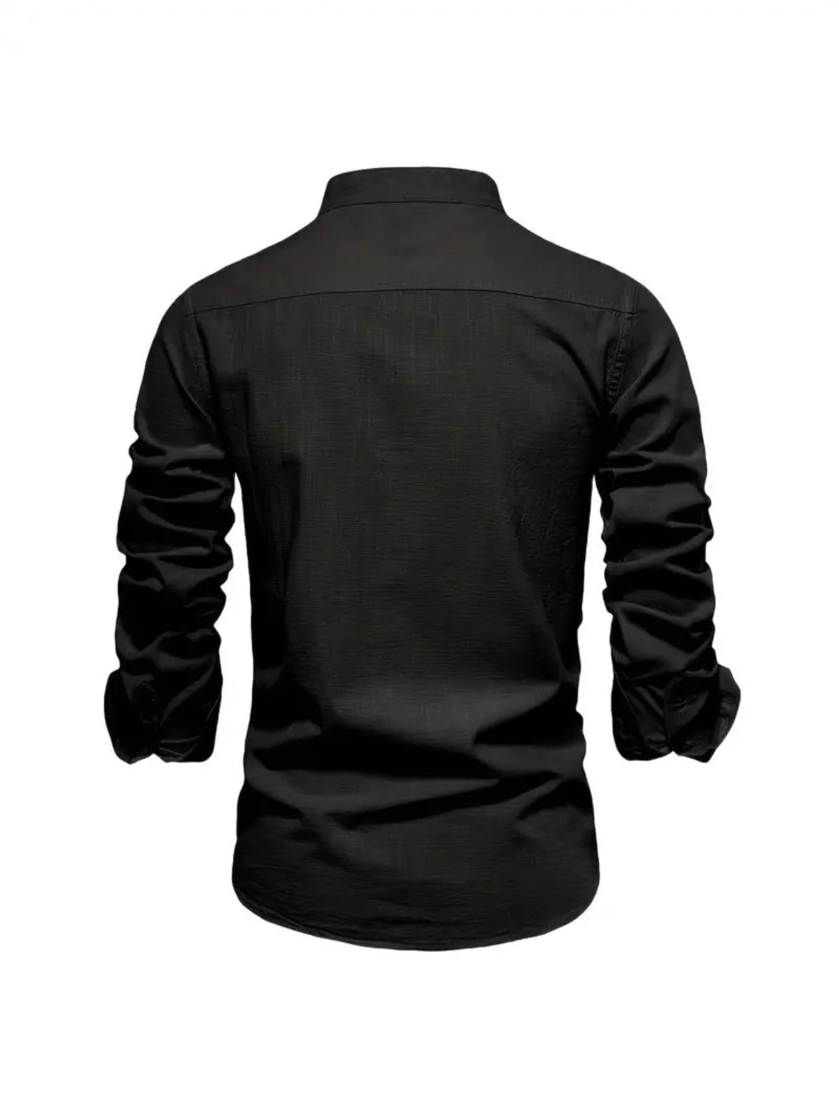 chemise homme col montant coupe slim manches longues