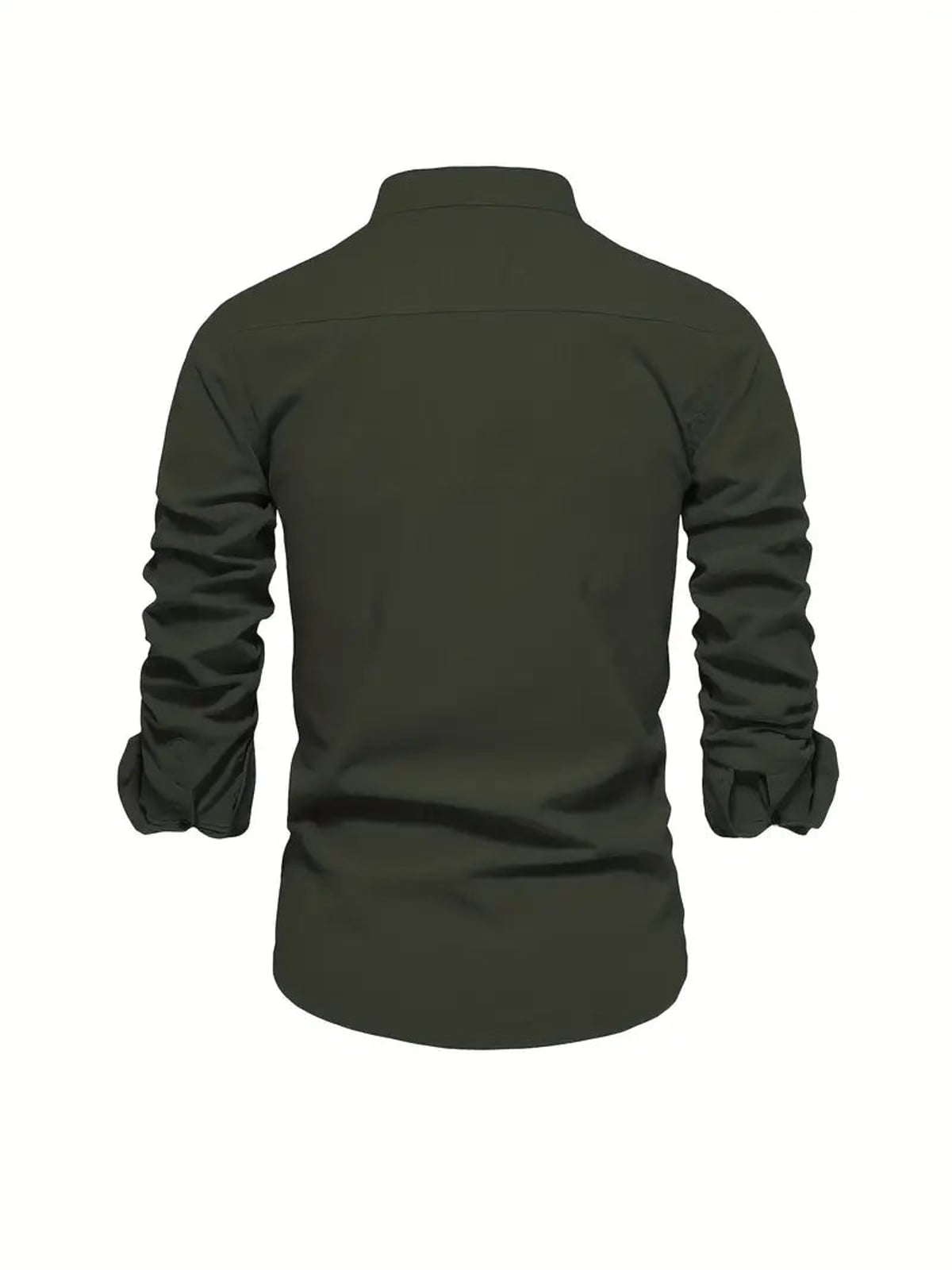 chemise homme col montant coupe slim manches longues