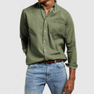 chemise homme col revers manches longues