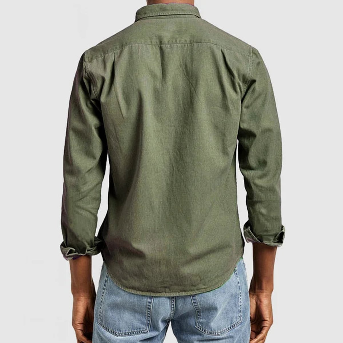 chemise homme col revers manches longues