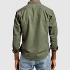 chemise homme col revers manches longues