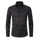 chemise homme coupe slim manches longues multicolore en noir
