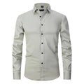 chemise homme coupe slim manches longues multicolore en thé vert