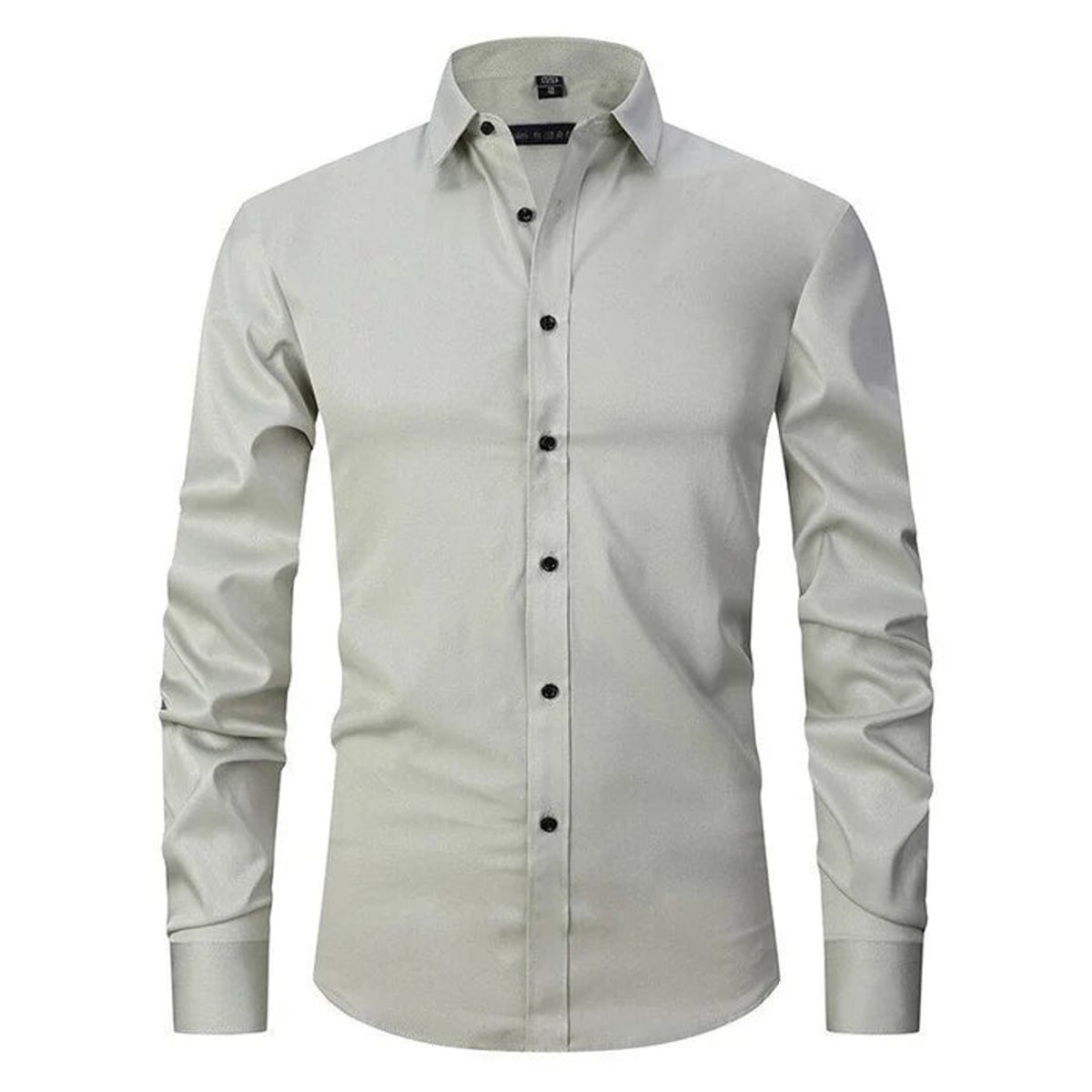 chemise homme coupe slim manches longues multicolore en thé vert