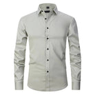 chemise homme coupe slim manches longues multicolore en thé vert