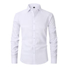 chemise homme coupe slim manches longues multicolore en blanc