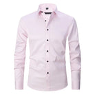 chemise homme coupe slim manches longues multicolore en rose