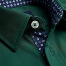 chemise homme luxe coupe slim manches longues en vert