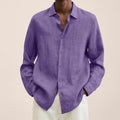 chemise homme manches longues coupe ample en violet