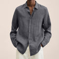 chemise homme manches longues coupe ample en gris