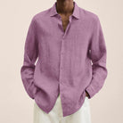 chemise homme manches longues coupe ample en rose