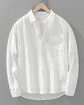 chemise homme oversize manches longues en blanc