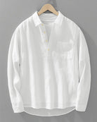 chemise homme oversize manches longues en blanc