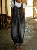 combinaison pantalon femme bretelles réglables en noir