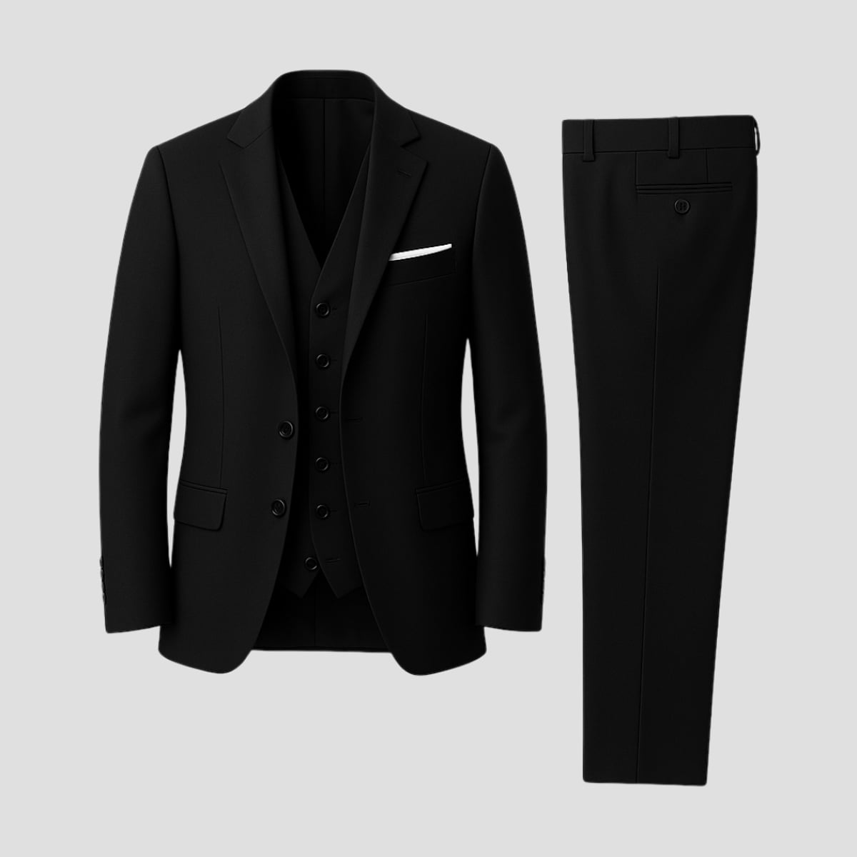 costume 3 pièces homme coupe slim en noir