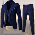 costume 3 pièces homme coupe slim mariage en bleu marine