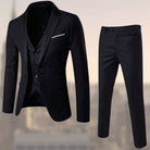 costume 3 pièces homme coupe slim mariage en noir