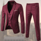 costume 3 pièces homme coupe slim mariage en rouge