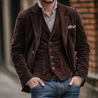 costume blazer homme coupe vintage en marron
