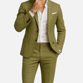 costume homme coupe droite veste et pantalon en vert