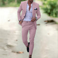 costume homme coupe slim deux pièces en rose