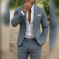 costume homme veste et pantalon coupe slim en bleu