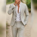 costume homme veste et pantalon coupe slim en gris clair
