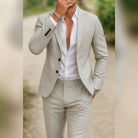 costume homme veste et pantalon coupe slim en gris clair