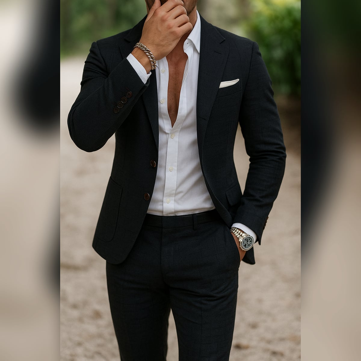 costume homme veste et pantalon coupe slim en noir