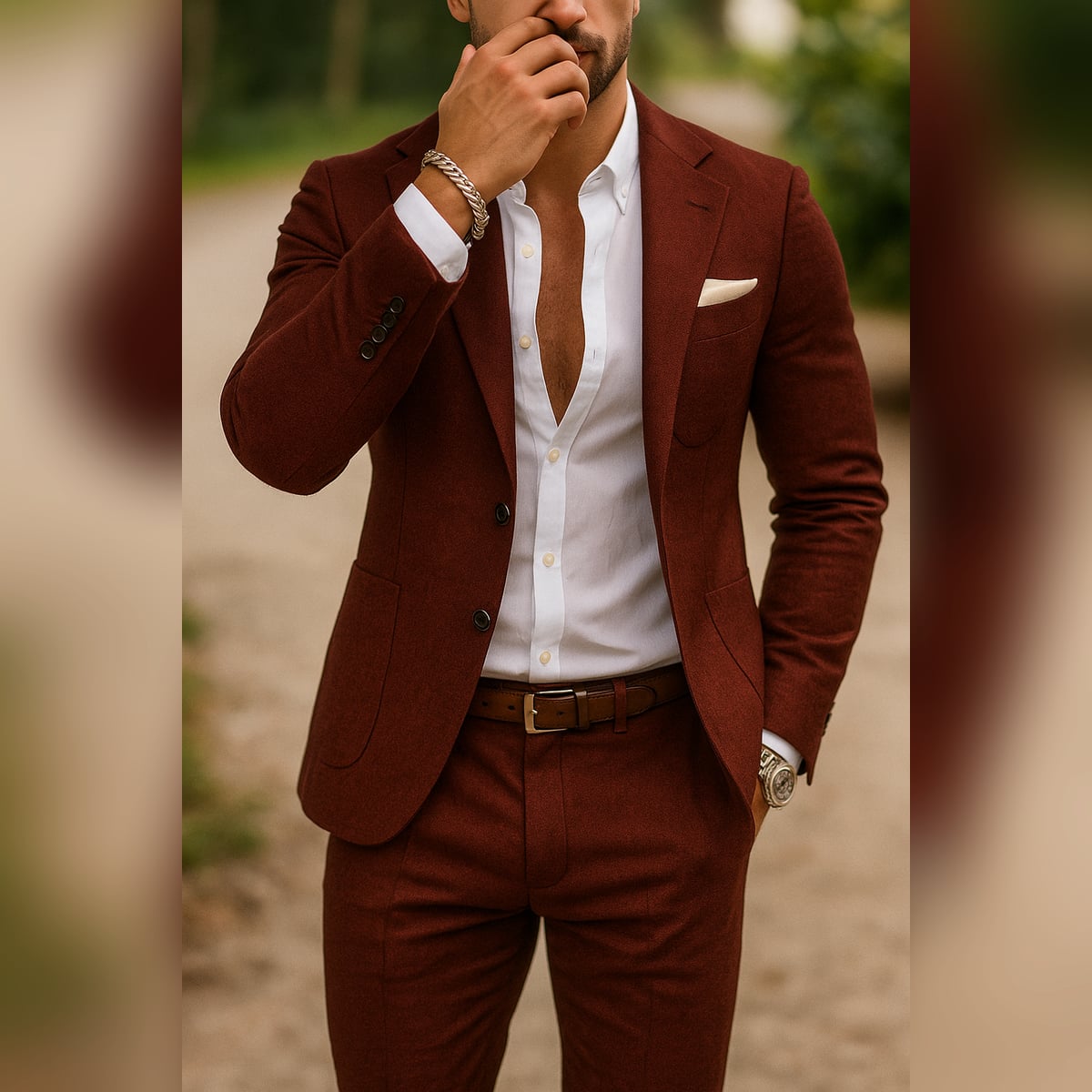 costume homme veste et pantalon coupe slim en rouge bordeaux