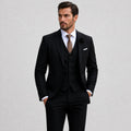 costume trois pièces homme avec gilet en noir