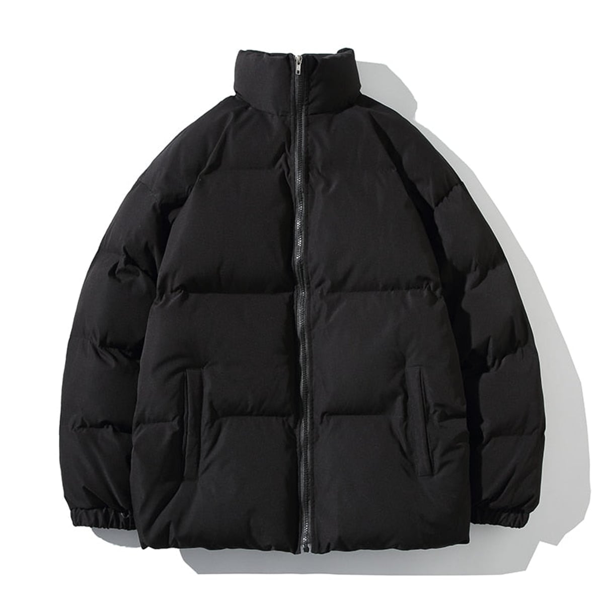 doudoune femme col montant oversize en noir