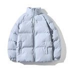 doudoune femme col montant oversize en bleu