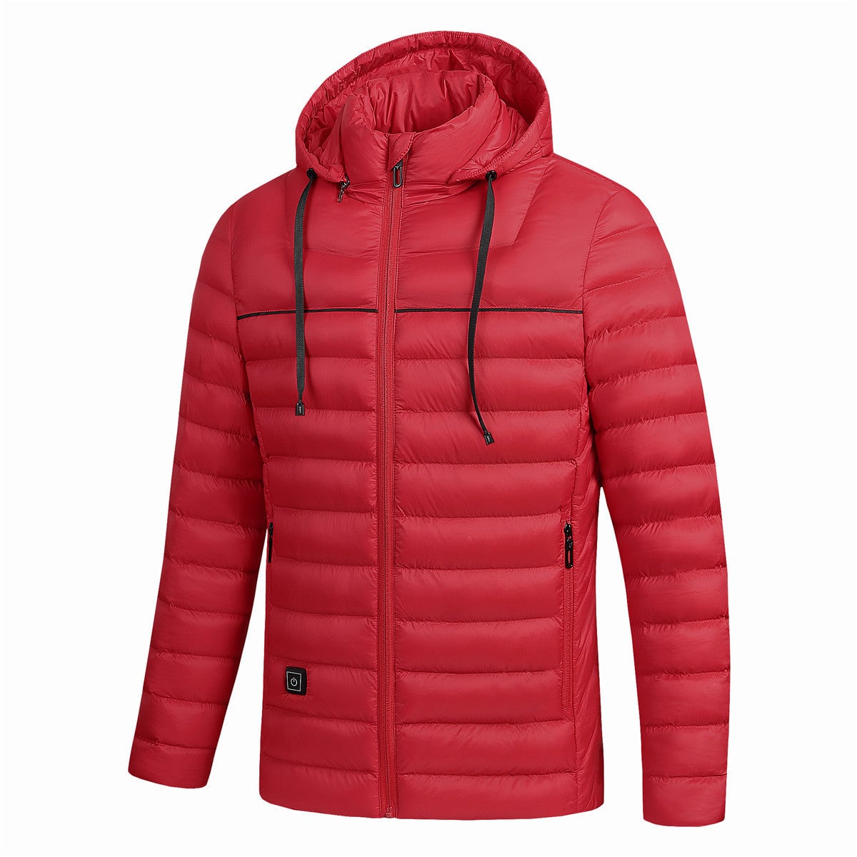Doudoune homme à capuche en rouge