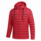 Doudoune homme à capuche en rouge