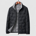 doudoune homme col montant coupe ajustée en noir