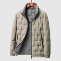 doudoune homme col montant coupe ajustée en beige