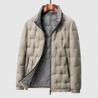 doudoune homme col montant coupe ajustée en beige