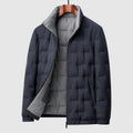 doudoune homme col montant coupe ajustée en bleu