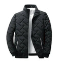 doudoune homme col montant matelassée en noir