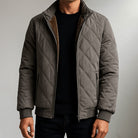 doudoune homme col montant matelassée chaude en gris