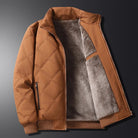 doudoune homme matelassée col montant en marron