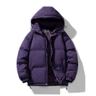 doudoune homme oversize à capuche en violet