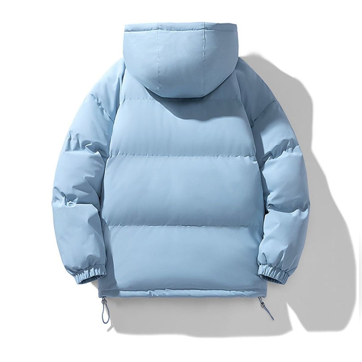 doudoune homme oversize à capuche en bleu clair