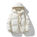 doudoune homme oversize à capuche en beige