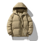 doudoune homme oversize à capuche en kaki