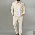 ensemble cardigan homme coupe slim en beige pour femmes
