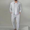 ensemble cardigan homme coupe slim en gris pour femmes