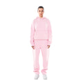 ensemble jogging femme oversize à capuche en rose clair
